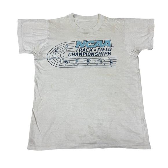 Vintage 70s 80s NCAA Track and Field Championships Single Stitch Shirt - Picture 1 of 9